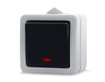 Вимикач одинарний з індикатором REAL-EL Storm-72011L