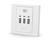 Стационарная USB-розетка со встроенным блоком питания USB REAL-EL CW-303