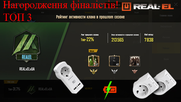 Призи фіналістам клану REAL-EL PUBG Mobile